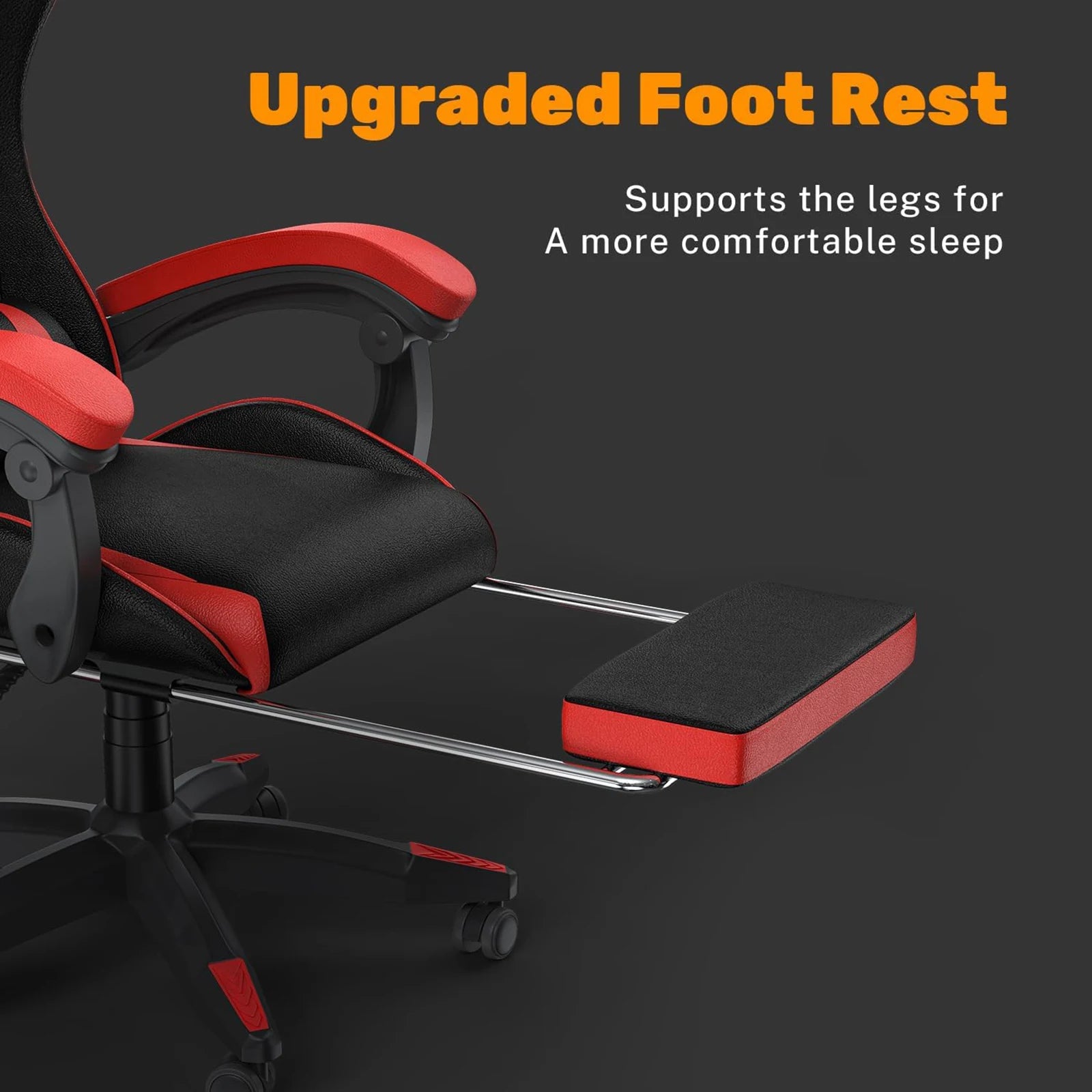 Gaming Chair with Footrest Gamer Chairs Ergonomic with Lumbar Cushion Headrest Gaming Chair Height Adjustable Computer Chair