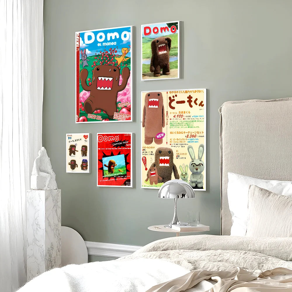 Cute Domo-Kun Classic Movie Posters HD Quality Poster Wall Art Painting Study Nordic Home Decor