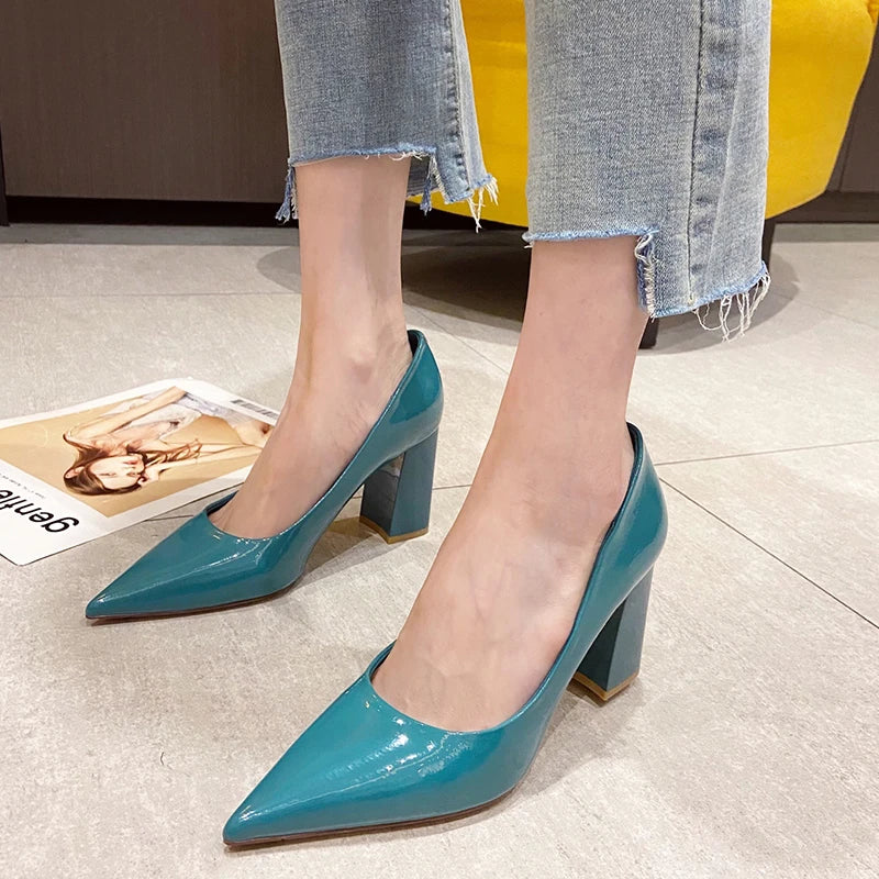 Elegant High-Heel Pointed Toe Pumps