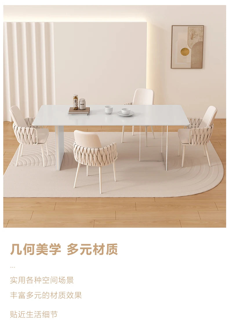 Nordic Simple Kitchen Table White Modern Coffee Design Dining Tables Slate Minimalist Mesas De Jantar Small Furniture HD50CZ