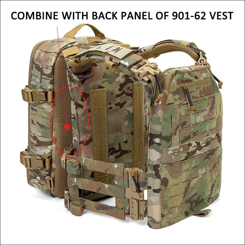 1000D Nylon Hunting Backpack Molle Plate Carrier Bag Light Weight Hiking Rucksack Compatible with Vest Sports Backpack