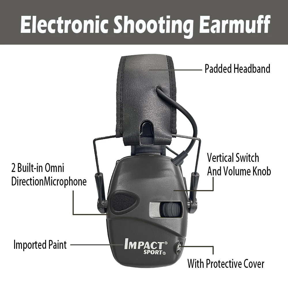 New Tactical Electronic Shooting Earmuff Outdoor Sports Anti-noise Headset Impact Sound Amplification Hearing Protective Headset