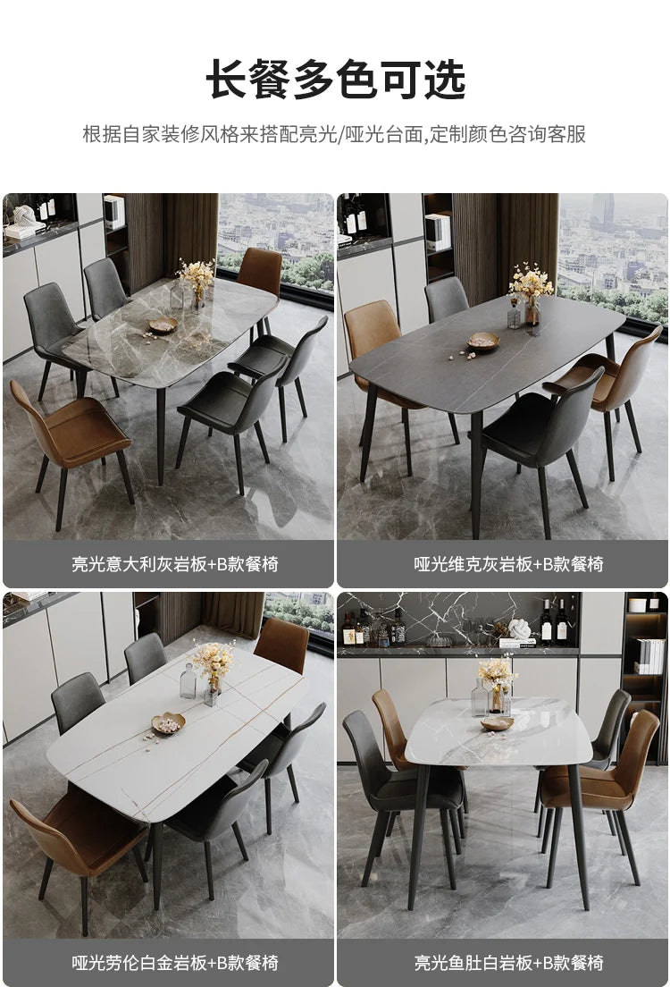 Minimalist Nordic Kitchen Table Design Slate Study Retro Dining Tables Modern Coffee Mesas De Jantar Small Furniture HD50CZ