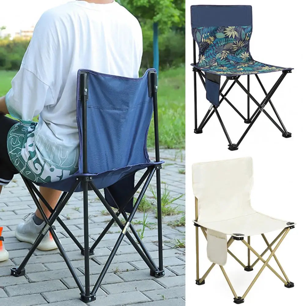 Folding Chair Ergonomic Design Strong Load-bearing Waterproof Compact Size Portable Collapsible Stool Chair Camping Supplies