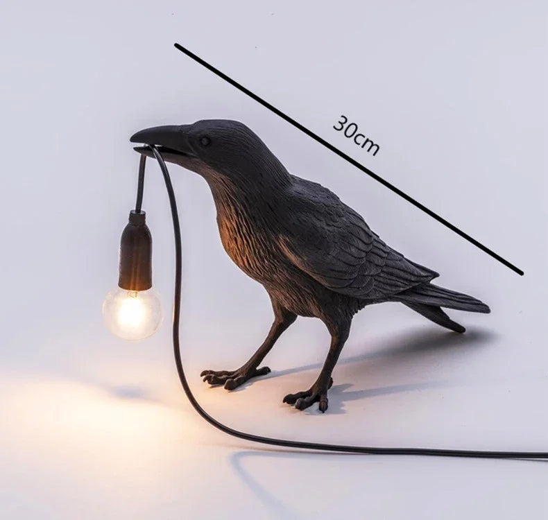 Resin Lucky Bird Crow Wall Lamp Table Lamp Night Light Bedroom Bedside Living Room Wall Lamp Home Decoration