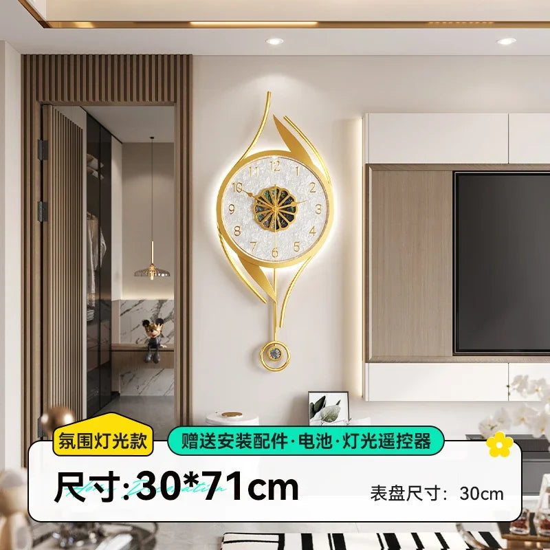 Luxury Wall Clock Art Mural – Elevate Your Space with Modern Nordic Style