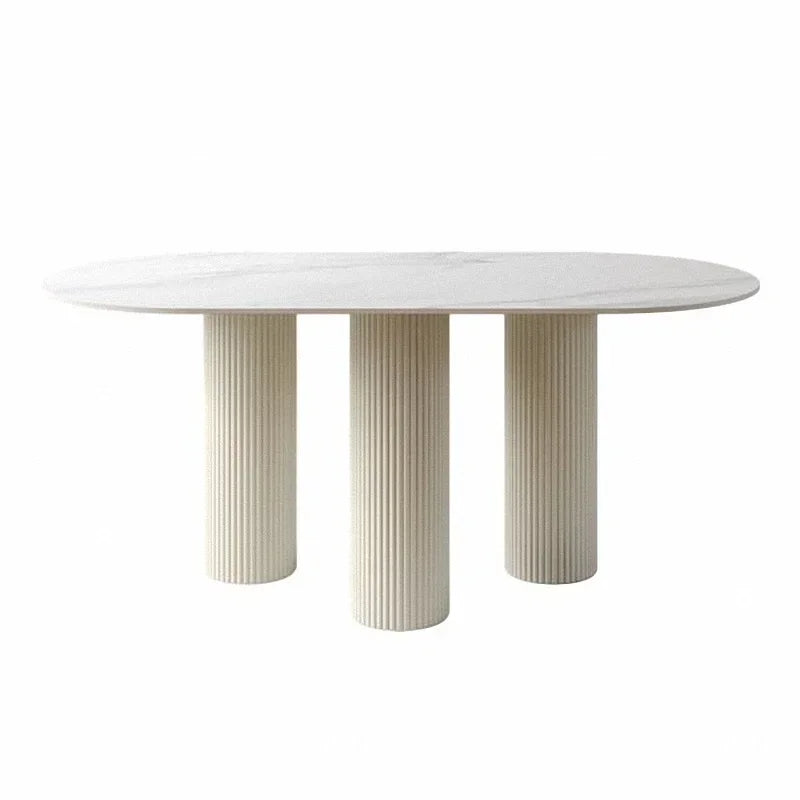 Modern White Dining Table Simple Design Study Luxury Living Room Table Nordic Receptionist Mesa Comedor Furnitures HD50CZ