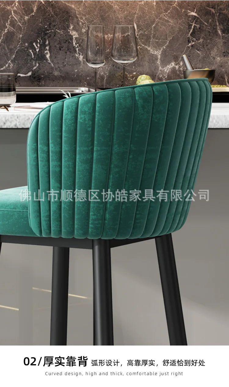 Kitchen Luxury Bar Stool Cafe Salon Design Counter Office Chair Manicure Gaming Reception Bancos Para Barra Bar Furniture TD50DC