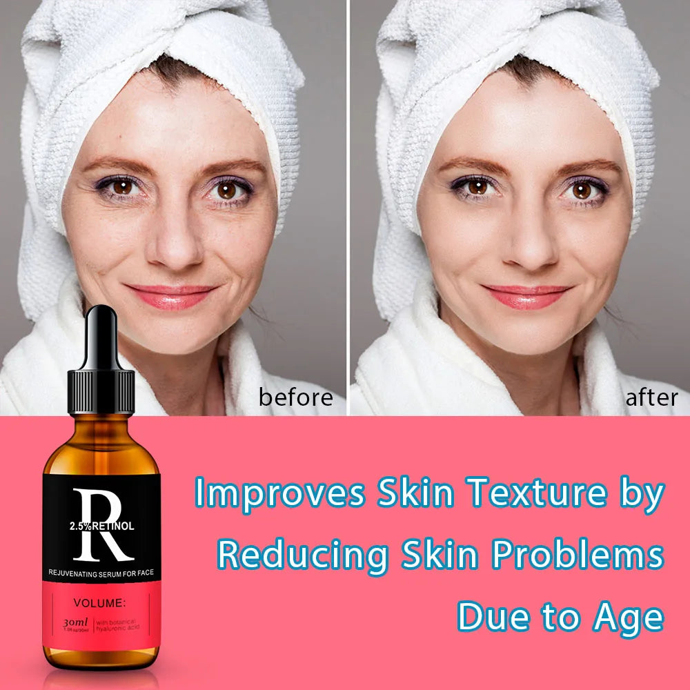 ENVISHA Retinol Facial Serum Hyaluronic Acid Vitamin C Anti-Wrinkle Aging Whitening Skin Care Shrinking Pores Moisturizing