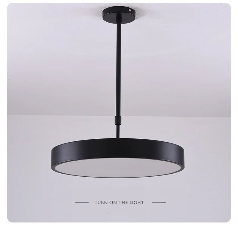 Modern simple led round ceiling lamp restaurant study clothing store shop office lamp creative personality chandelier