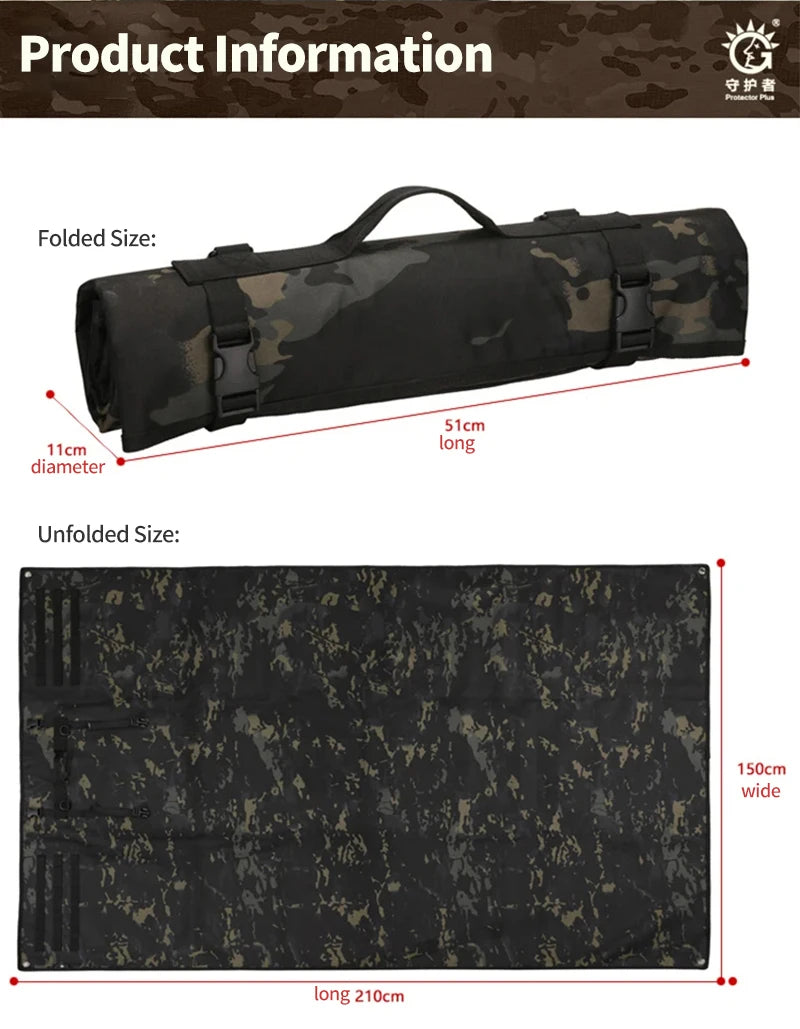 Outdoor Non-slip Shooting Training Mat Double-sided Waterproof Portable Multifunction Camping Pad Tactical Shooting Training Mat