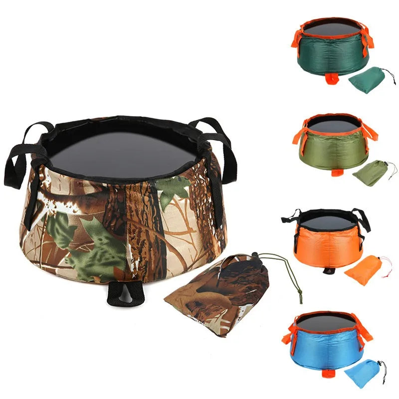 Outdoor Folding Portable Washbasin with Foldable Bucket for Camping Hiking Shower with Storage Bag Camping Equipment  Outdoor