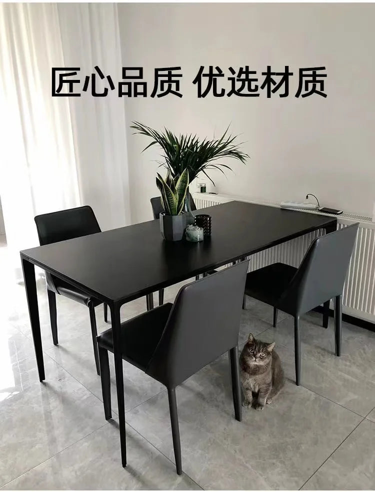 Simple Slate Dining Table Minimalist Nordic Coffee Modern Bar Tables Design Receptionist Muebles Cocina Kitchen Furniture HD50CZ