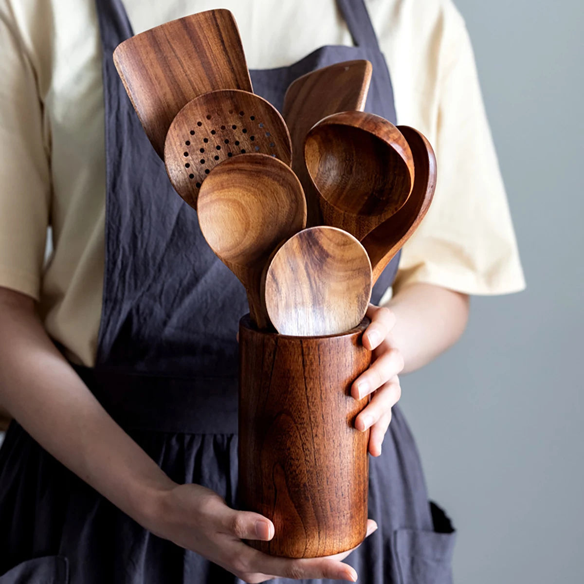 Wooden Cooking Tool Set – Eco-Friendly & Stylish Kitchen Essentials