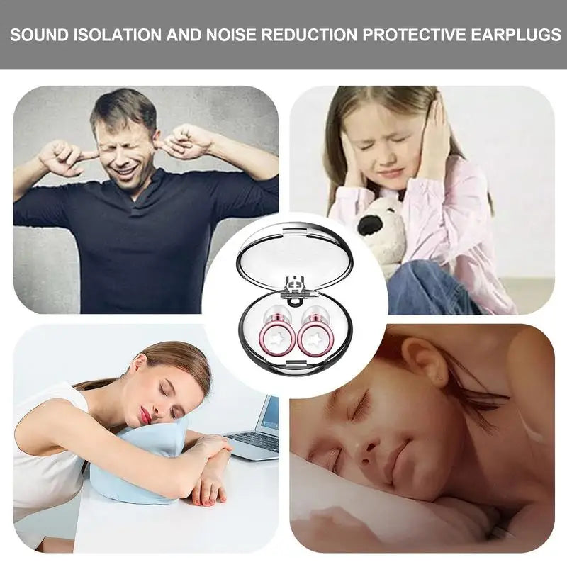 Loop Earplugs Sleep Loop Earplugs Reusable Calmer Ear Plugs With Storage Box Silicone Ear Plugs Flexible Airplane Ear Plugs For