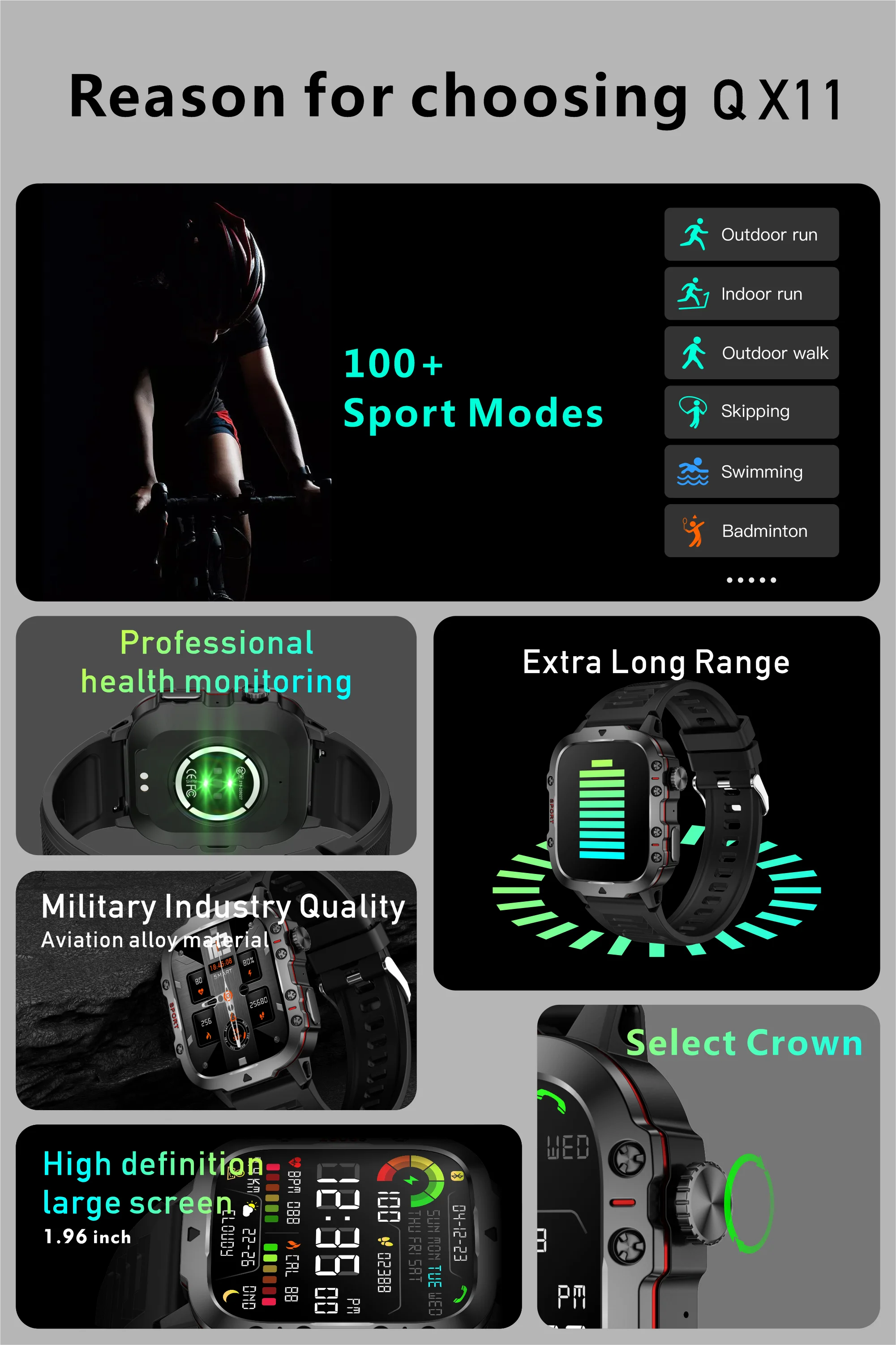 Military Men Smart Watch Bluetooth Call Fitness Clock Heart Monitor 3ATM Swim Waterproof Sport Smartwatch for Xiaomi iPhone 2024