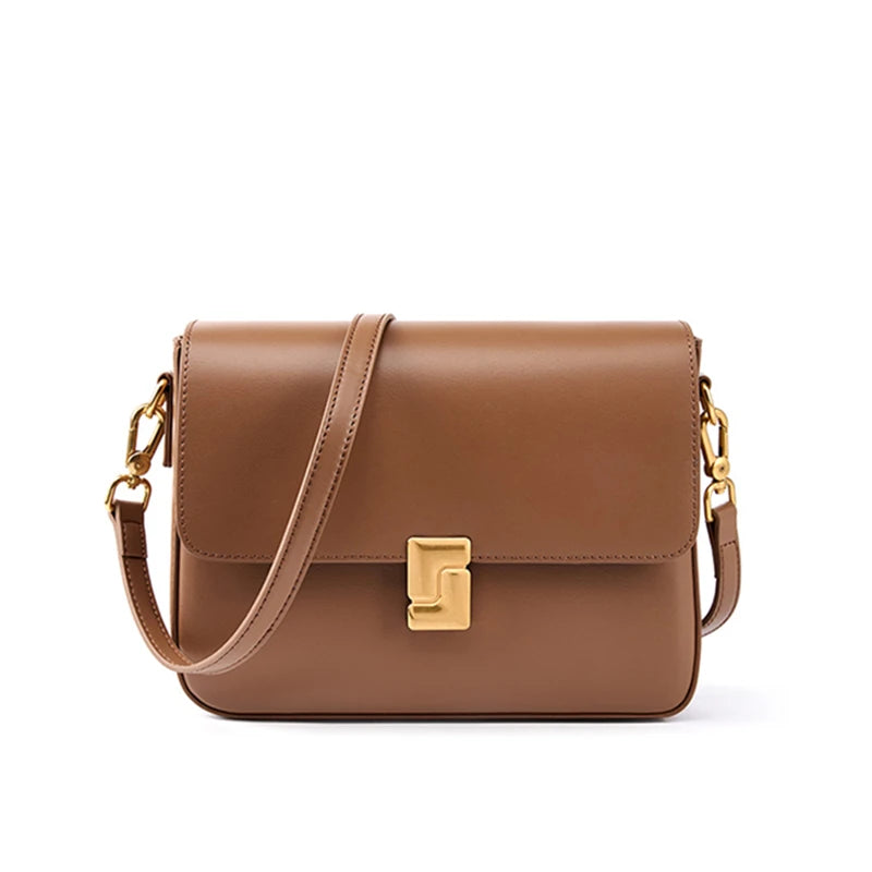 Women's Cowhide Genuine Leather Shoulder & Crossbody Bag – 2025 Luxury Trend