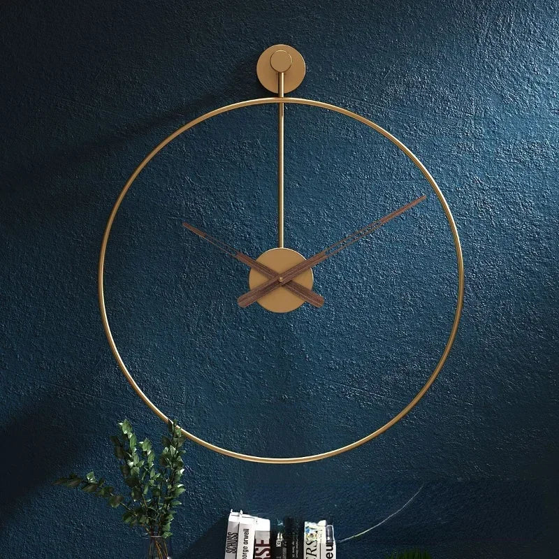 Luxury Kitchen Round Watch Wall Minimalist Nordic Metal Gold Watch Wall Large Decor Gift House Decoration Living Room Decoration