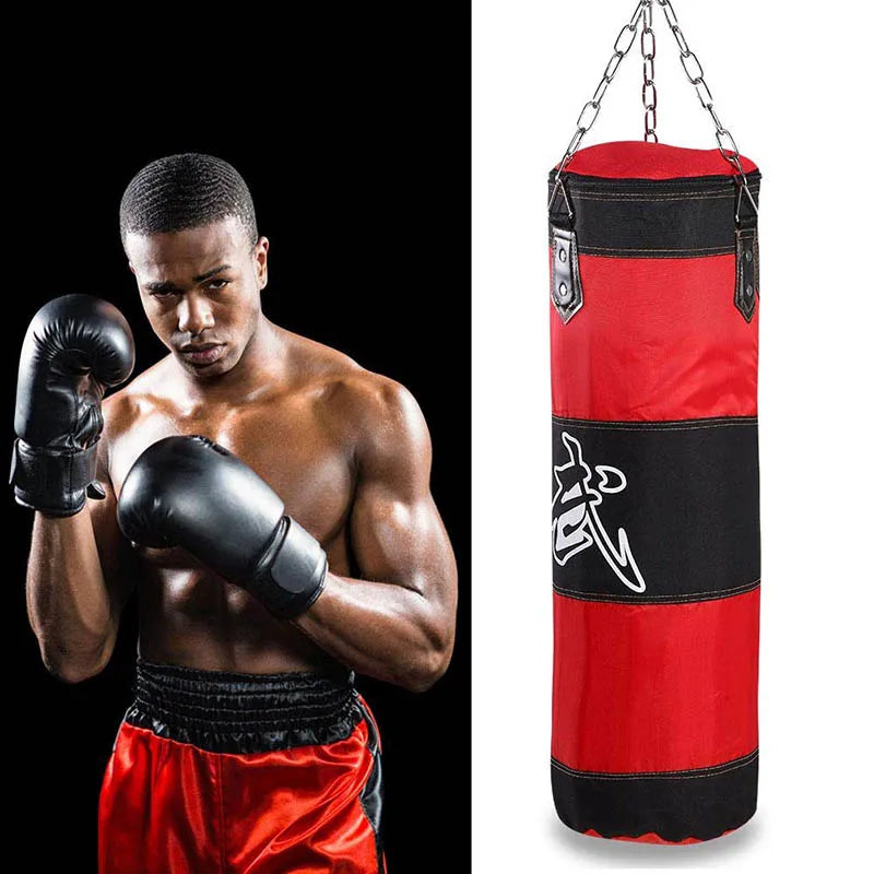 Punch Sandbag Heavy Boxing Punching Bag with Ceiling Hook Steel Chain Fitness Training MMA Kickboxing Muay Thai Karate Taekwondo