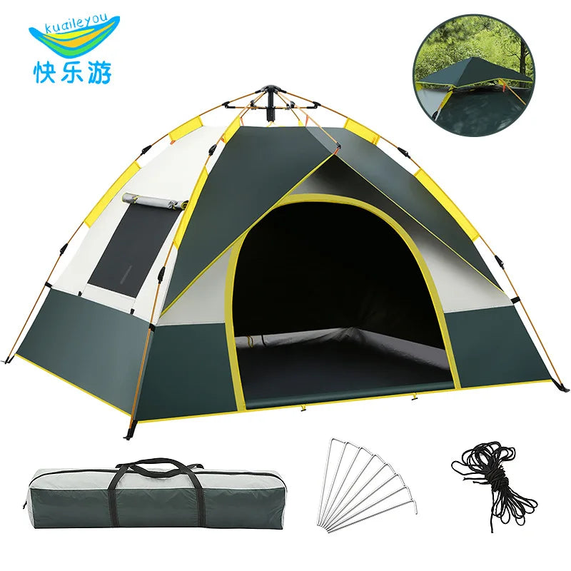 2-3-4 People Automatic Tent Quick-Opening Sun Protection Camping Tent Ultralight Portable Hiking Travel Tent No Build Required