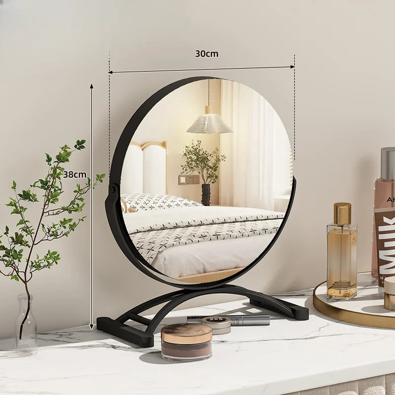 Makeup mirror Desktop desktop with lamp Dresser mirror Light luxury special-shaped LED advanced smart mirror