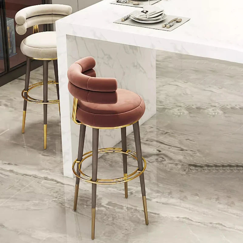 Garden Luxury Bar Stools Dining Nordic Minimalist Kitchen Stools High Designer Office Taburetes Sillas Bar Furniture TD50DC