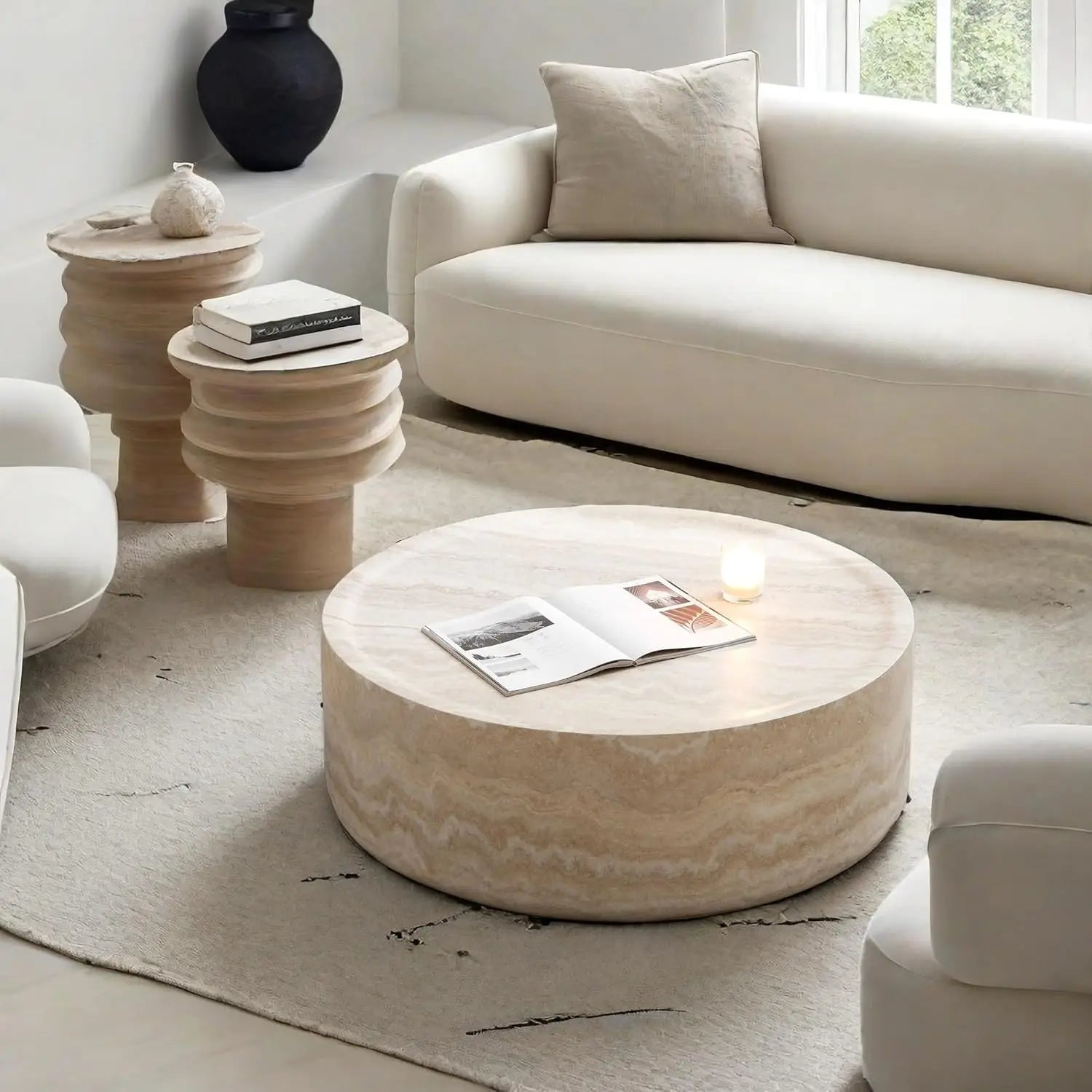 Modern Round Glass Coffee Table