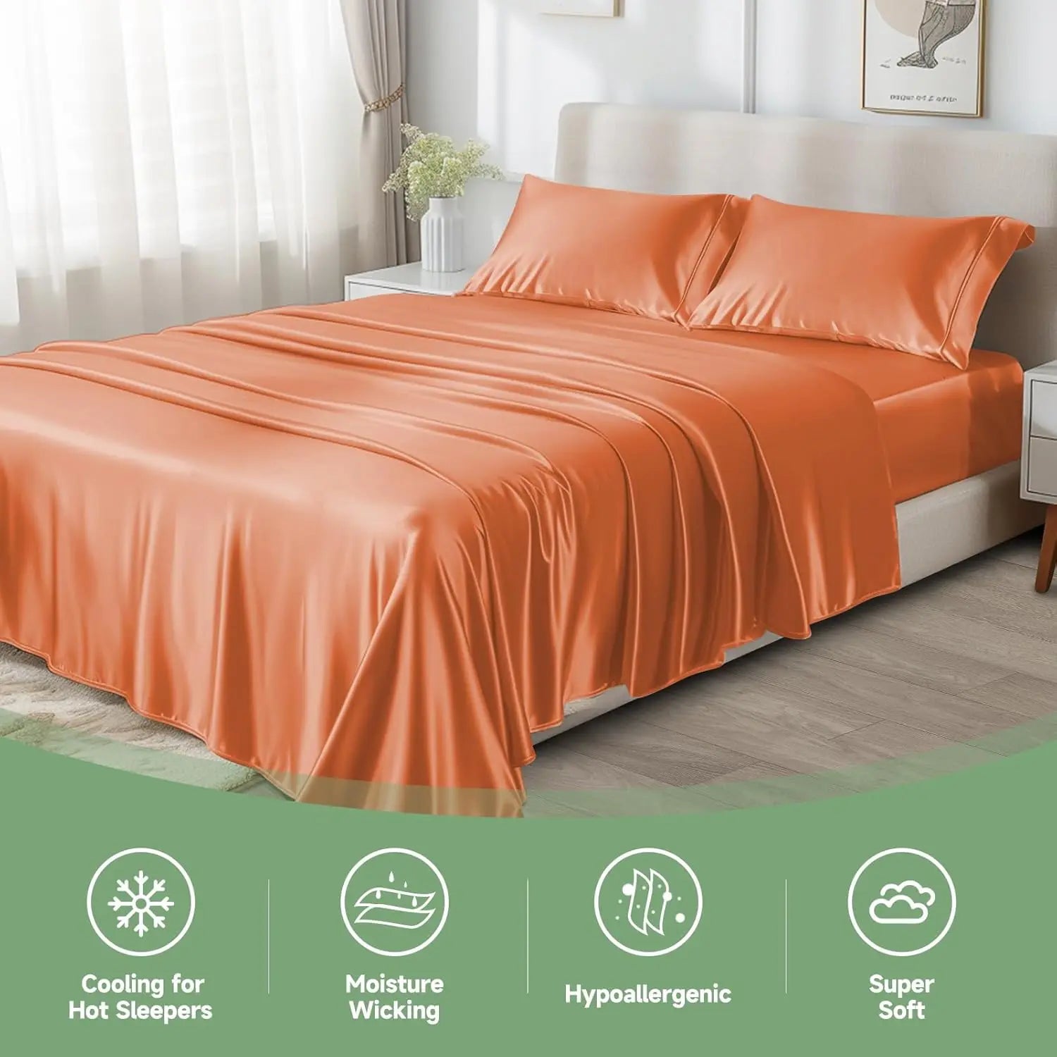 Luxury Bamboo Rayon Twin Sheet Set