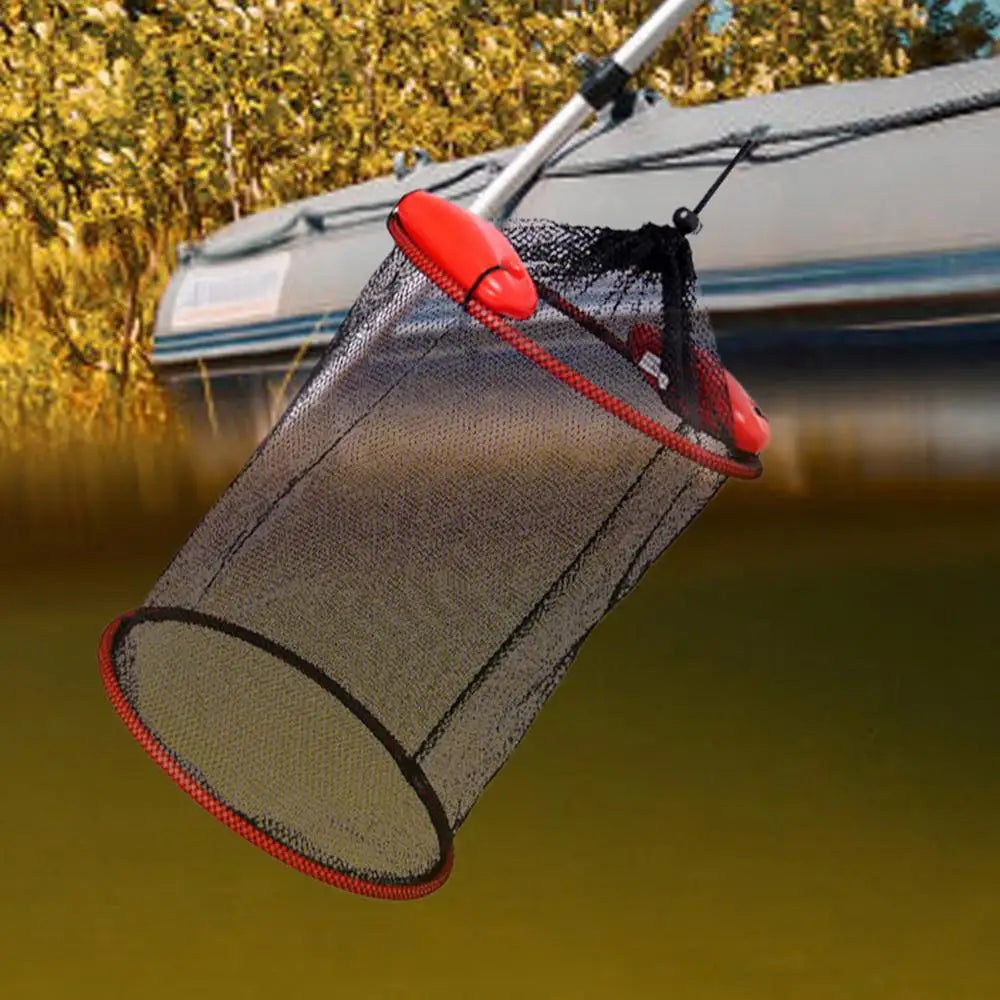 2024 Floating Fish Protection Sea Fishing Net Mesh Quick-drying Folding Fish Cage Thickened Woven Fish Basket