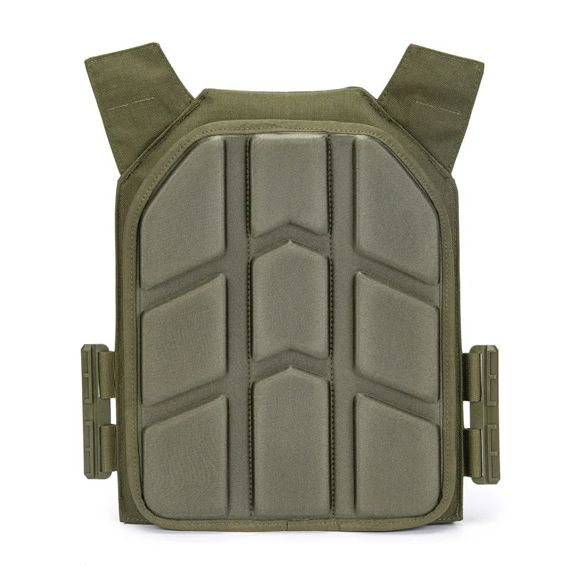 2 Pieces Removable Molded Tactical Vest Pad for Paintball Game Vest Tactical Plate Carrier Vest Cushion 25x30cm