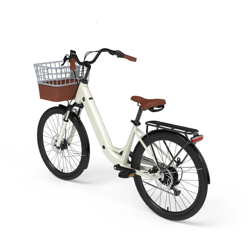 24 inch urban electric bicycle princess ebike lightweight swan frame 36V250W electric assisted bicycle 7-speed ebike