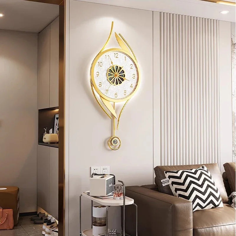 Luxury Wall Clock Art Mural – Elevate Your Space with Modern Nordic Style