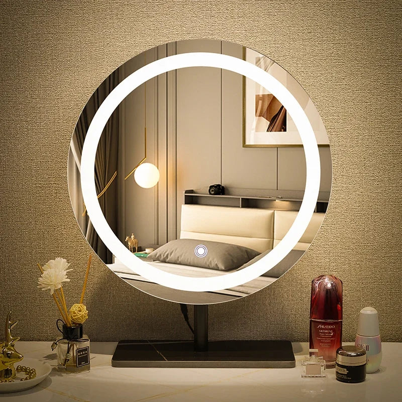 Modern Decorative Mirrors Living Room Quality Jeweler Gold Smart Decorative Mirror Round Makeup Espejo Pared Wall Decoration