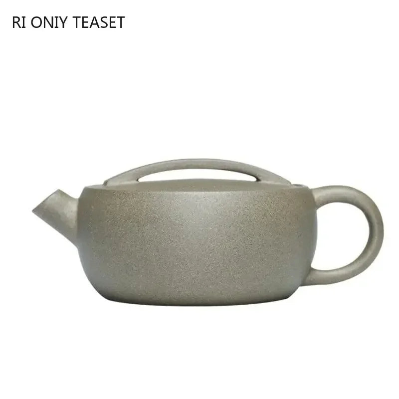 120ml Chinese Yixing Purple Clay Teapots Large Caliber Handmade Tea Pot Raw Ore Green Section Mud Kettle High-end Zisha Tea Set