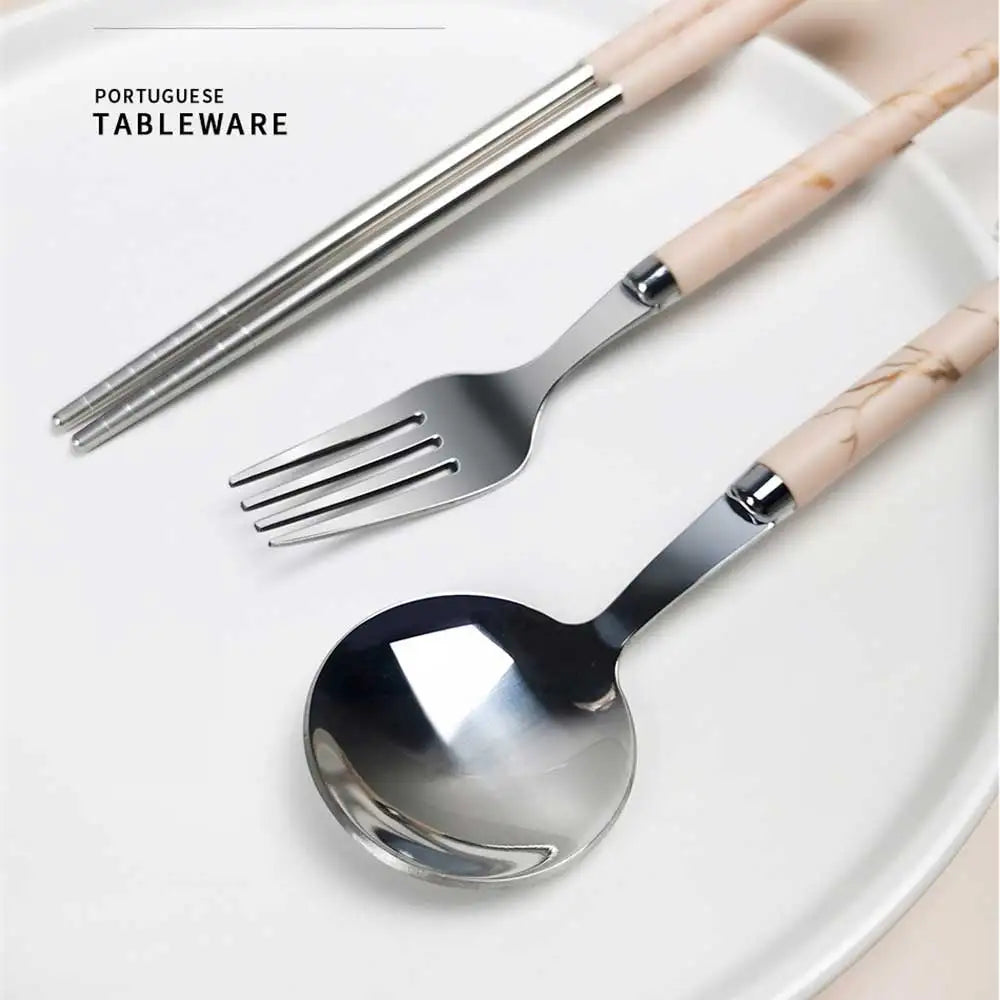 Portable Premium Stylish High-quality Versatile Durable Golden Texture Handles Silent Utensils Dining Trendy Silent Elegant Home