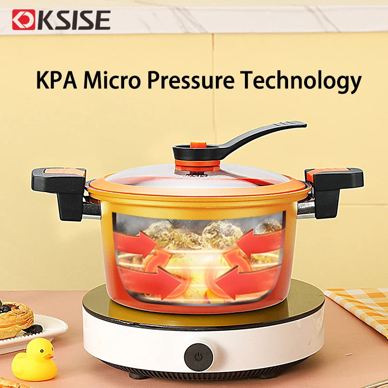 KSISE Brand Authentic Micro-Pressure Soup Pot & Cooking Pot - Non-Stick, Easy-to-Clean, Versatile, High-End, Stylish Cookware