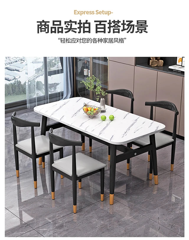 Modern Simple Dining Table Nordic Design Bistro Coffee Center Tables Minimalist Wine Mesas De Jantar Kitchen Furniture HD50CZ