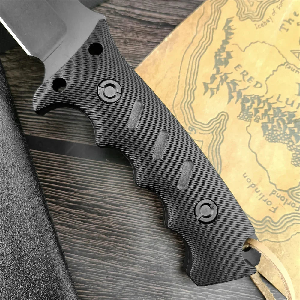 Portable Full Tang Tactical Fixed Knife 8Cr13Mov Blade G10 Handle Outdoor Hunting Camping Knives Military Self-defense EDC Tool