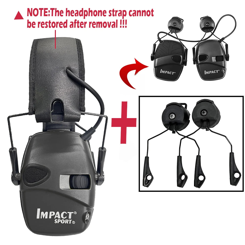 Impact Sport Electronic Shooting Earmuff Bracket Headset Anti-noise Ear Protector Sound Amplification Tactical Hear Protector