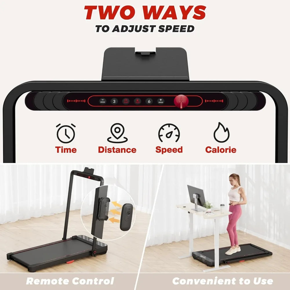 Treadmill, Walking Pad, Folding Treadmill with LED Display, Portable Treadmill for Home/Office with 265lbs Weight Capacity