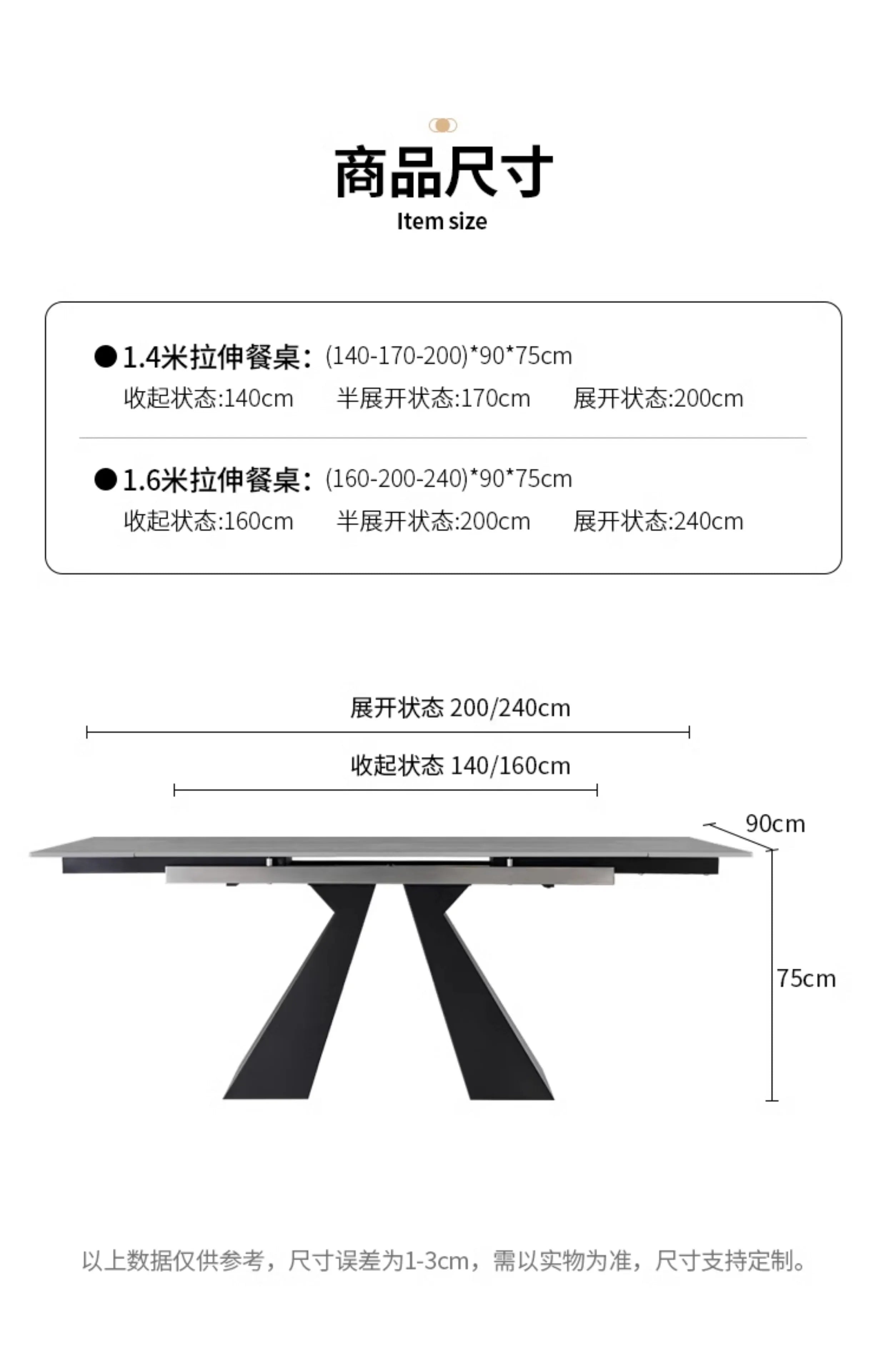 Modern Slate Dining Table Extendable Grey Simple Design Center Table Receptionist Nordic Mesas Comedor Kitchen Furniture HD50CZ