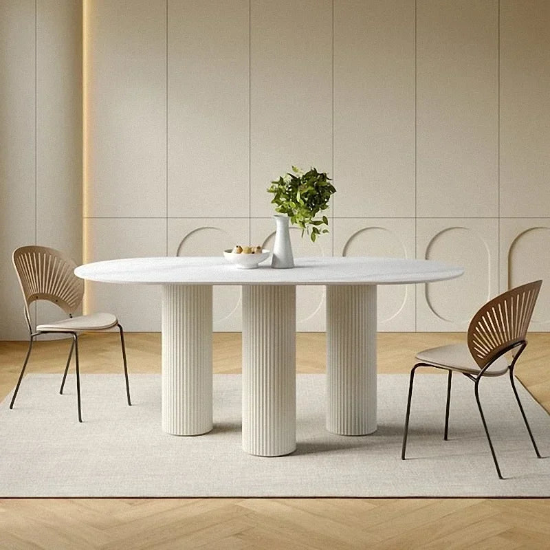 Modern White Dining Table Simple Design Study Luxury Living Room Table Nordic Receptionist Mesa Comedor Furnitures HD50CZ