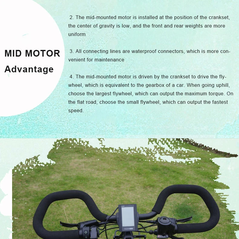 26inch electric torque mid-drive power-assist travel mountain bike 45km/h two-wheeled pedal long-distance travel variable ebike