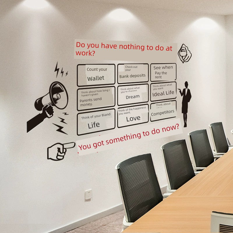 Inspirational Slogan Incentive Poster Wall Sticker Office Company Enterprise Employee Appearance Cultural Decoration Sticker Team