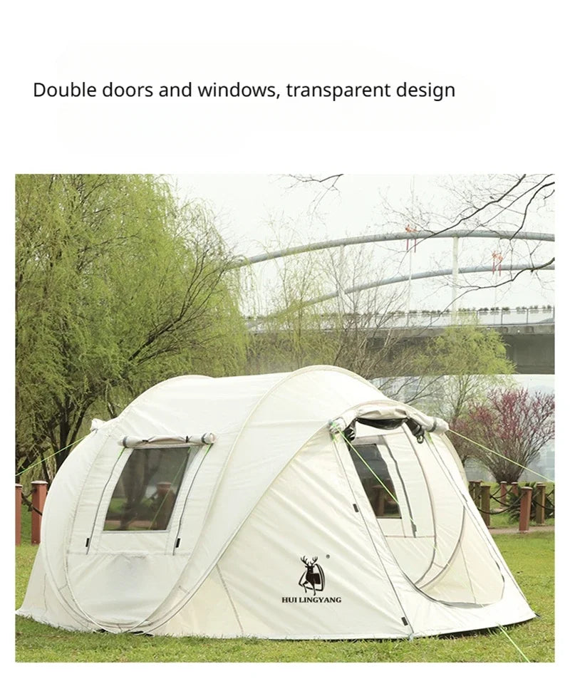 One-touch Tent for 3-4 People Automatic 1-person Outdoor Camping Waterproof Ultralight 4 Seasons Pop-up Shelter Campaign House