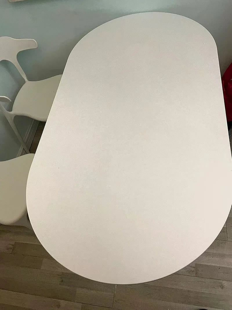 White Modern Kitchen Table Oval Minimalist Study Simple Dining Tables Nordic Design Mesas De Jantar Small Furniture HD50CZ