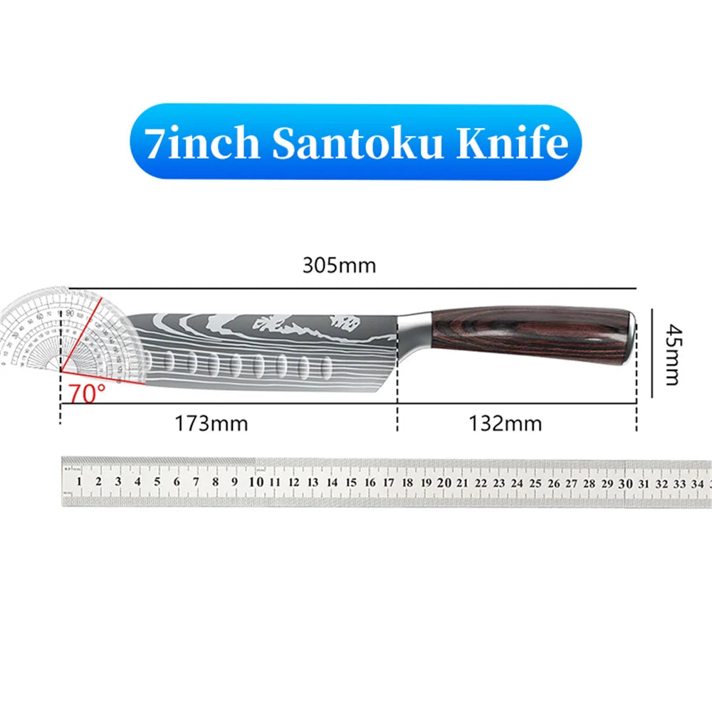 7-Inch Santoku Knife – Precision Cutting with Razor-Sharp Edge