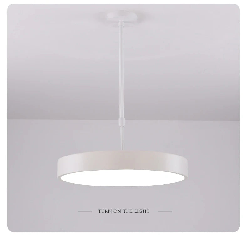 Modern simple led round ceiling lamp restaurant study clothing store shop office lamp creative personality chandelier