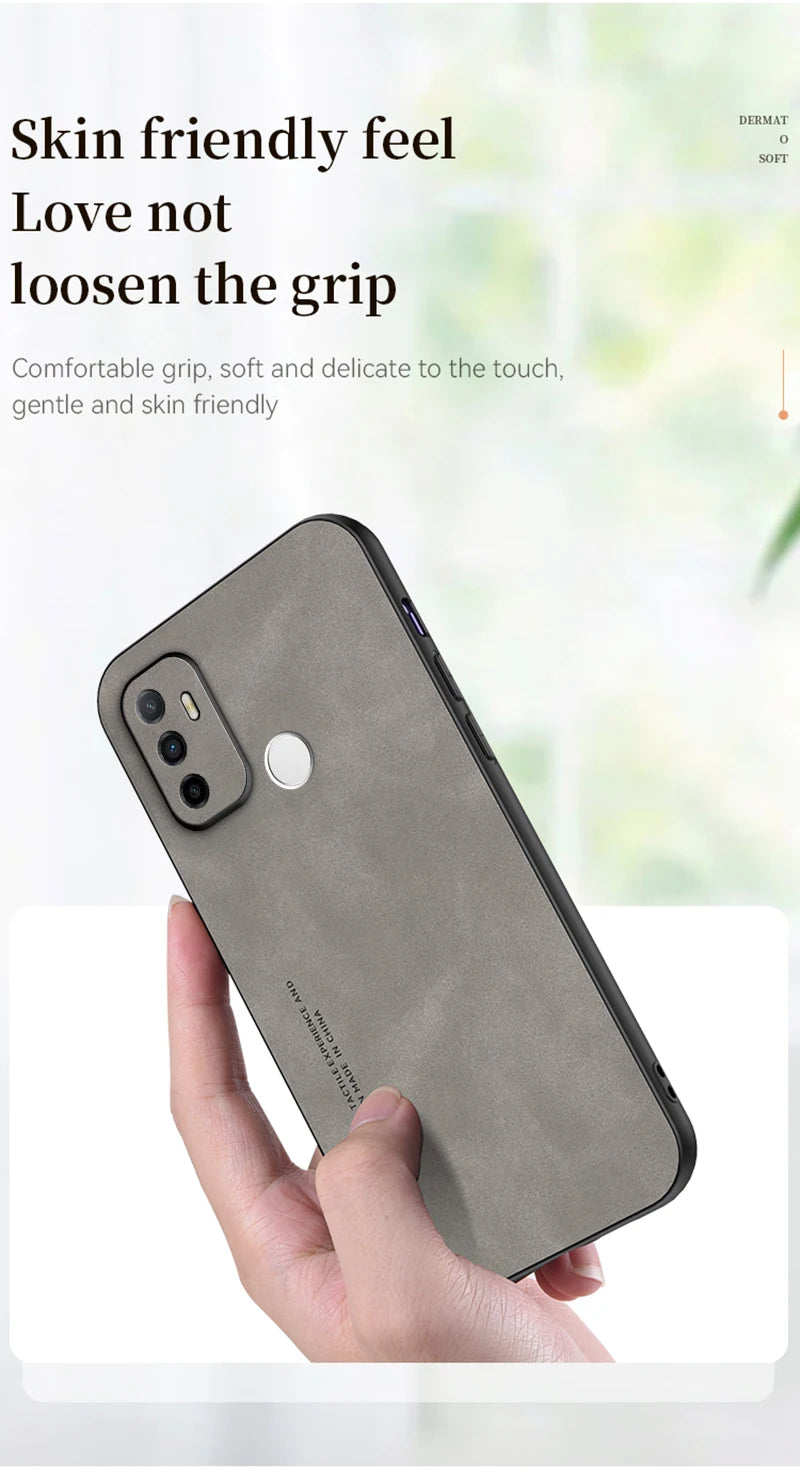 Classic Sheepskin Pattern Leather Soft Cover For Oppo Find X5 X6 X7 Ultra X3 Pro Lite Neo Matte Phone Case