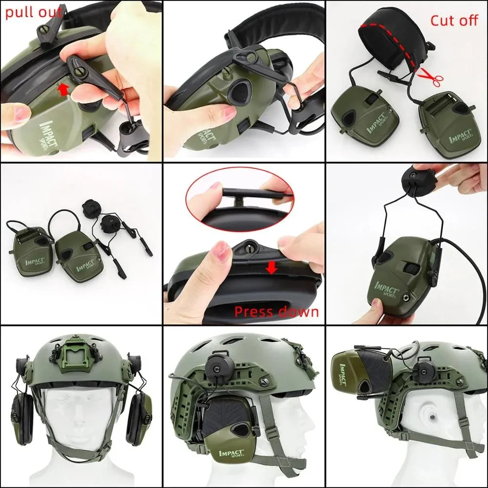 Impact Sport Electronic Shooting Earmuff Bracket Headset Anti-noise Ear Protector Sound Amplification Tactical Hear Protector